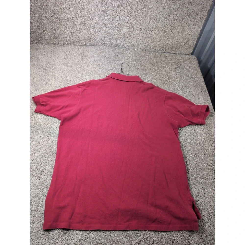 Polo Ralph Lauren Mens XL Red Cotton Pique Short Sleeve Polo Shirt Made in‎ USA